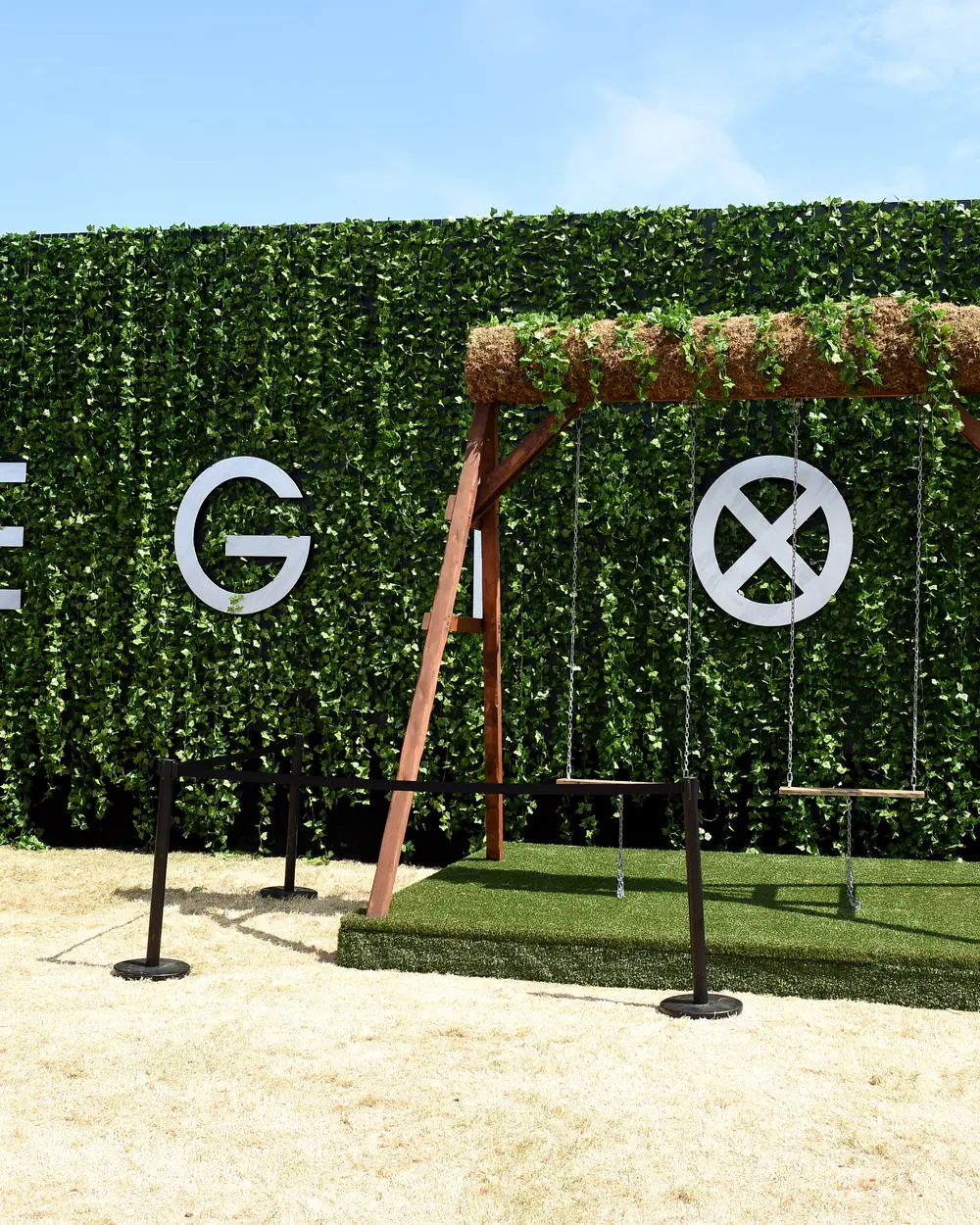 Experiential — the LEGION hedge wall and swing installation at San Diego Comic-Con