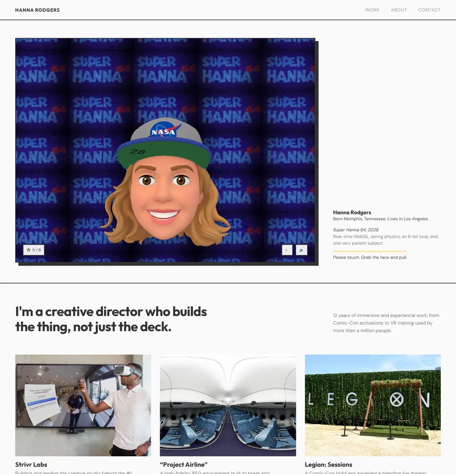 Comp: the head framed as an artwork with a museum wall label
