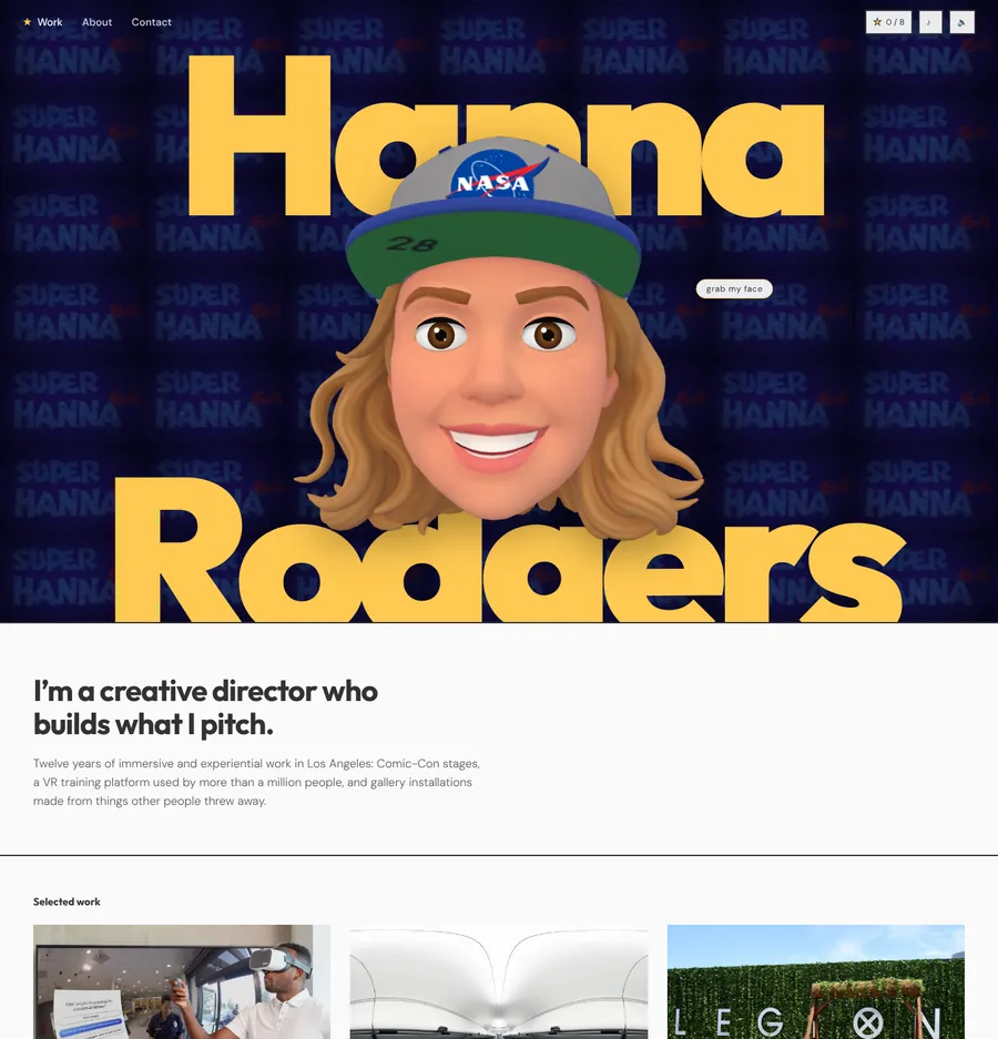 Comp: HANNA and RODGERS above and below the head