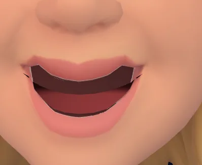 Another automated attempt: the mouth opens with brown teeth