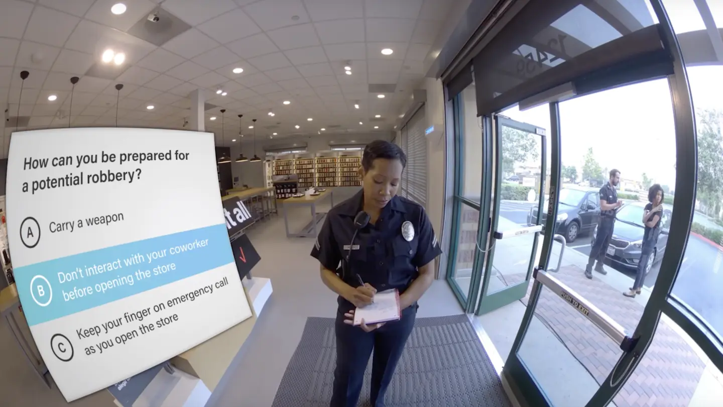 Verizon armed robbery safety training scenario